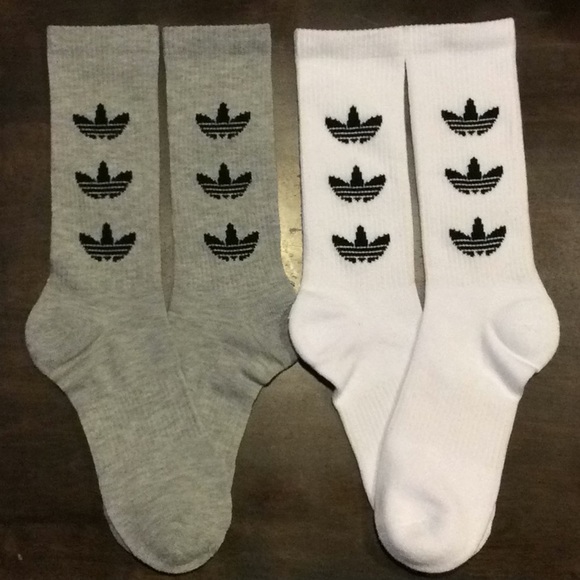 2 pairs of Adidas Trefoil Socks - Picture 3 of 5